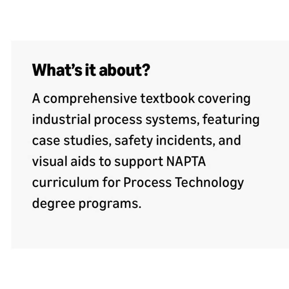 Process Systems Text Book by Pearson - NAPTA - by Gary Hicks